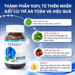 Viên Uống Hỗ Trợ Co Thắt Búi Trĩ Giảm Sưng Đau Do Trĩ Trimax Dan Khang - Hộp 30 viên