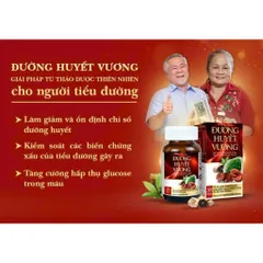 Viên Uống Đường Huyết Vương Giúp Hạ Đường Huyết Hỗ Trợ Ngăn Biến Chứng Tiểu Đường Hộp 30 viên