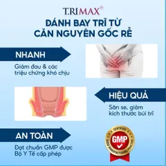 Viên Uống Hỗ Trợ Co Thắt Búi Trĩ Giảm Sưng Đau Do Trĩ Trimax Dan Khang - Hộp 30 viên