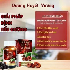 Viên Uống Đường Huyết Vương Giúp Hạ Đường Huyết Hỗ Trợ Ngăn Biến Chứng Tiểu Đường Hộp 30 viên
