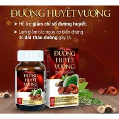 Viên Uống Đường Huyết Vương Giúp Hạ Đường Huyết Hỗ Trợ Ngăn Biến Chứng Tiểu Đường Hộp 30 viên