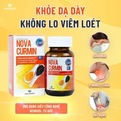 Viên uống Novacurmin Dan Khang giảm đau dạ dày và các triệu chứng của loét dạ dày