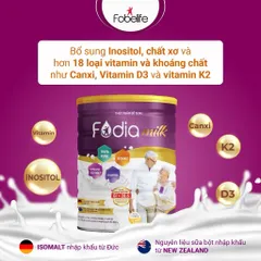 Sữa Bột Cho Người Tiểu Đường FodiaMilk Fobe Giúp Ổn Định Đường Huyết, Hương Vani N1 810228