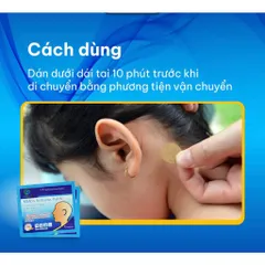 Miếng Dán Chống Say Tàu Xe Motion Sickness Patch Giảm Triệu Chứng Buồn Nôn, Chóng Mặt