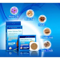 Miếng Dán Chống Say Tàu Xe Motion Sickness Patch Giảm Triệu Chứng Buồn Nôn, Chóng Mặt