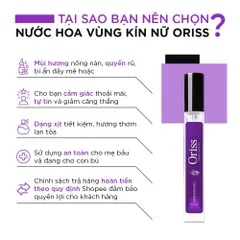 Nước Hoa Vùng Kín Nữ Chiết Xuất Tía Tô Oriss 10ml (date 02/2027)