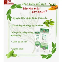 [Ngừa Mụn, Sạch Da] Sữa Rửa Mặt Evafast Tràm Trà Làm Sạch Sâu, Ngừa Mụn Trên Da, Lành Tính
