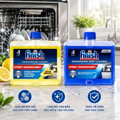 Dung Dịch Vệ Sinh Máy Rửa Chén Bát Finish 250ml - Làm Sạch Sâu, Bảo Vệ Hiệu Quả, Nhập Khẩu Châu Âu