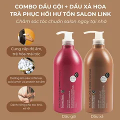 Bộ Dầu Gội, Xả Hoa Trà Phục Hồi Tóc Hư Tổn Salon Link Salonlink Damage & Repair 1000ml [hàng nhập khẩu]