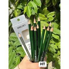 bút chì deli 2b hộp 12 cây – chì đậm, dễ viết, dễ tẩy cho bé