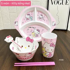 Set khay ăn 5 món cho bé siêu xinh -bé ăn ngoan, mẹ yên tâm
