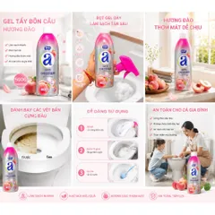 Chai xịt bồn cầu hương anhđao AENB  mẫu mới loại bỏ vết bẩn và mùi khó chịu