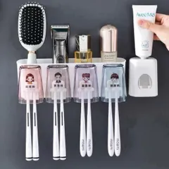 bộ nhả kem đánh răng tự động 4 cốc – gọn gàng, tiện lợi