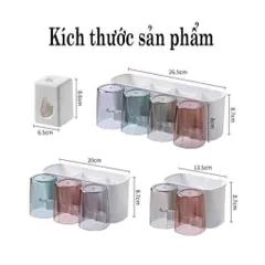 bộ nhả kem đánh răng tự động 4 cốc – gọn gàng, tiện lợi