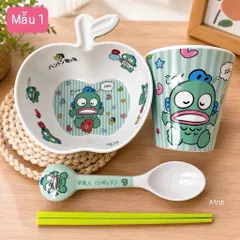 sét bát táo kèm cốc 4 món hoạt hình cho bé – đủ mẫu siêu đáng yêu