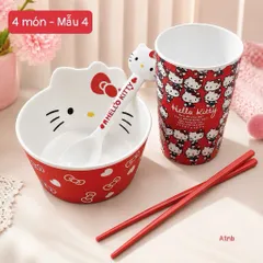 bộ bát, cốc, thìa, đũa hello kitty & my melody – siêu xinh cho mọi bữa ăn 💕