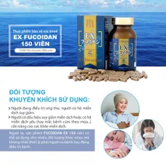 Ex Fucoidan Hộp 150 Viên Cải Thiện Nâng Cao Sức Đề Kháng - Nhập Khẩu Chính Hãng Nhật Bản