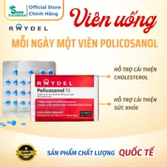 Viên Giảm Mỡ Máu - Raydel Policosanol 10mg - Hỗ trợ Kiểm soát cholesterol - Nhập Khẩu Chính Hãng từ Úc