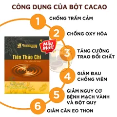 [Xuất kèm VAT] TIÊN THẢO CHI VINACACAO - Thùng 30 Hộp – KẾT HỢP CACAO, NHÂN SÂM & LINH CHI