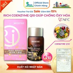 Viên Uống Rich Coenzyme Q10 - Hộp 120v - Giúp Chống Ôxy Hóa - Chính Hãng Nhật Bản