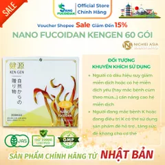 Nano Fucoidan Kengen Hộp 60 Gói Cải Thiện Nâng Cao Sức Khỏe Đề Kháng - Nhập Khẩu Chính Hãng Nhật Bản