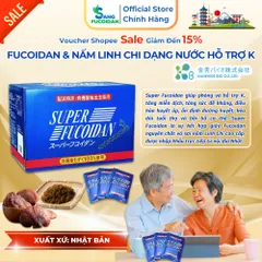 Super Fucoidan Thêm Nấm Linh Chi Hộp 30 Gói Tăng Cường Sức Khỏe & Đề Kháng - Nhập Khẩu Chính Hãng Nhật Bản