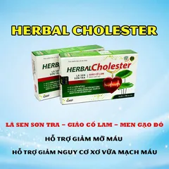 HERBAL Cholester - Hỗ trợ giảm mỡ máu, giảm nguy cơ xơ vữa mạch
