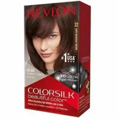 revlon MÀU 32  Nhuộm BẠC NÂU SOCOLA ĐẬM DARK BROWN VÀ THỜI TRANG REVLON COLORSILK 810712