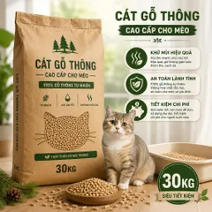 Cát Gỗ Thông Cao Cấp Cho Thú Cưng (30KG) - Khử Mùi Hôi, Thấm Hút Nhanh, Ít Bụi