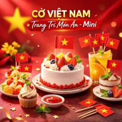 Set 100 Cờ Tăm Việt Nam Mini 🇻🇳 – Cờ Trang Trí Bàn Làm Việc, Cắm Bánh Kem, Trang Trí Sự Kiện, Cổ Vũ 2/9