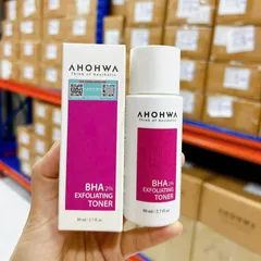 Toner AHOHWA BHA 2% Exfoliating hỗ trợ giảm mụn, làm sạch bã nhờn 80ml [hàng nhập khẩu]