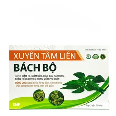 Viên uống Xuyênn TTâm Liên Bách Bộ – Hỗ trợ giảm ho, làm dịu cổ họng, hỗ trợ giảm đờm hiệu quả