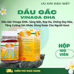 Dầu Gấc Vinaga DHA– Sáng Mắt, Đẹp Da, Chống Oxy Hóa, Tăng Cường Sức Khỏe, Dùng Dược Cho Người Goutt