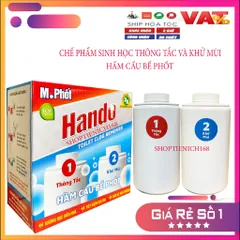 [M.PHỐT] Bộ chế phẩm sinh học thông tắc và khử mùi hầm cầu bể phốt 860g (2 Chai)