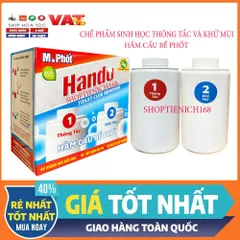 [M.PHỐT] Bộ chế phẩm sinh học thông tắc và khử mùi hầm cầu bể phốt 860g (2 Chai)