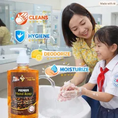 🧴 NƯỚC RỬA TAY MR.FRESH PREMIUM HAND SOAP 500ML HƯƠNG CHANH SẢ – SẠCH KHUẨN, THƠM MÁT, DƯỠNG ẨM