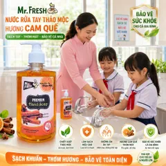 Nước rửa tay khử mùi Diệt khuẩn Mr.Fresh 500ml Hương Cam Quế