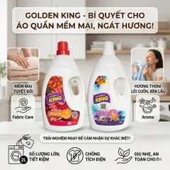 🌟 NƯỚC XẢ VẢI GOLDEN KING 2L – BÍ QUYẾT CHO QUẦN ÁO MỀM MẠI, THƠM NGÁT HƯƠNG