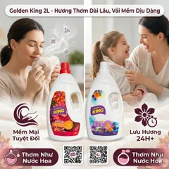 🌟 NƯỚC XẢ VẢI GOLDEN KING 2L – BÍ QUYẾT CHO QUẦN ÁO MỀM MẠI, THƠM NGÁT HƯƠNG