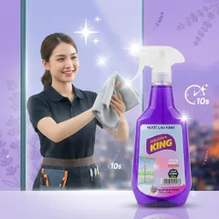 🪟 NƯỚC LAU KÍNH GOLDEN KING HƯƠNG TOKYO LAVENDER – KÍNH SÁNG BÓNG, KHÔNG VẾT SỌC ✨