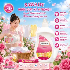 🧺 NƯỚC GIẶT SAWADY 3.8L – SẠCH THƠM HOÀN HẢO, NÂNG NIU TỪNG SỢI VẢI