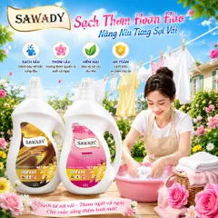 🧺 NƯỚC GIẶT SAWADY 3.8L – SẠCH THƠM HOÀN HẢO, NÂNG NIU TỪNG SỢI VẢI