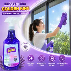 🪟 NƯỚC LAU KÍNH GOLDEN KING – KÍNH SÁNG BÓNG, KHÔNG VẾT SỌC ✨