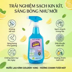 🪟 NƯỚC LAU KÍNH GOLDEN KING – KÍNH SÁNG BÓNG, KHÔNG VẾT SỌC ✨