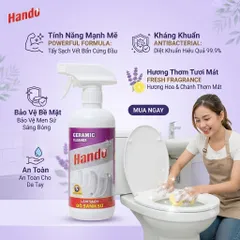 🧴 TÊN SẢN PHẨM: NƯỚC TẨY SẠCH ĐỒ SÀNH SỨ HANDO 500ML – CERAMIC CLEANER