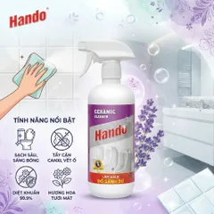 🧴 TÊN SẢN PHẨM: NƯỚC TẨY SẠCH ĐỒ SÀNH SỨ HANDO 500ML – CERAMIC CLEANER