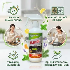 🧽 NƯỚC TẨY DẦU MỠ BẾP HANDО KITCHEN OIL CLEANER – GIẢI PHÁP LÀM SẠCH DẦU MỠ NHANH CHÓNG, HIỆU QUẢ