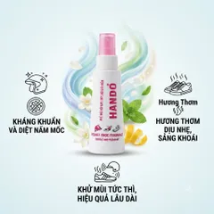 🌸 BỘ 3 CHAI XỊT KHỬ MÙI HÔI GIÀY DÉP HANDО – HƯƠNG THƠM DỊU NHẸ, THƠM MÁT SUỐT NGÀY