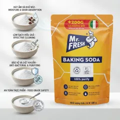 Bột Baking Soda Mr. Fresh Tẩy Rửa, Khử Mùi, Chống Ẩm Mốc 100% Nguyên Chất