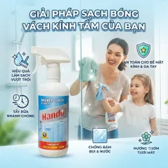 🧴 TÊN SẢN PHẨM: NƯỚC TẨY VÁCH KÍNH TẮM HANDO 500ML – SHOWER GLASS CLEANER
